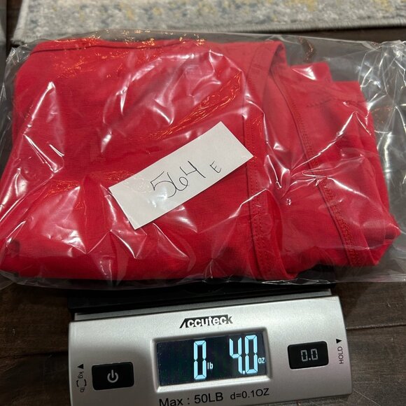 Susan Bristol Red Sleeveless Stretch Knit Scoop Neck Tank Top Size Large Summer - Picture 9 of 9